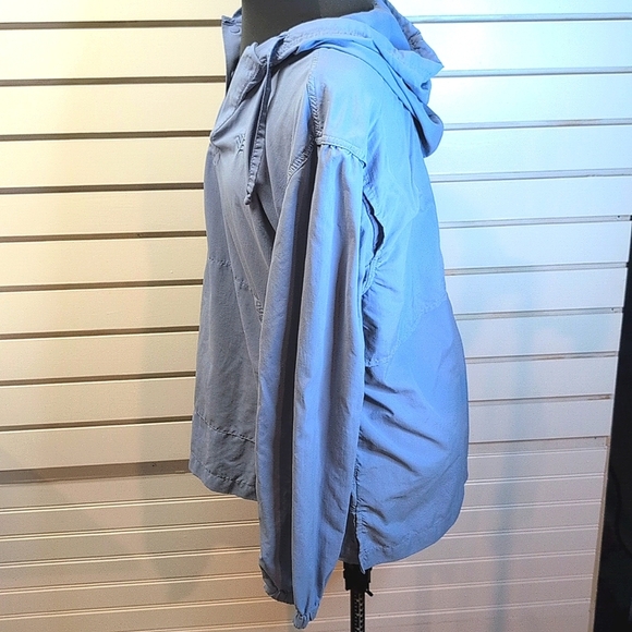 Coolibar Blue 1/4 Snap Hoodie Sun Protection Vented Long Sleeve Size Small - Picture 4 of 11